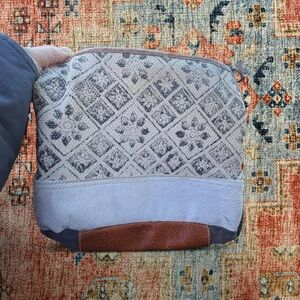 Myra Bag Gray and Brown Crossbody Bag